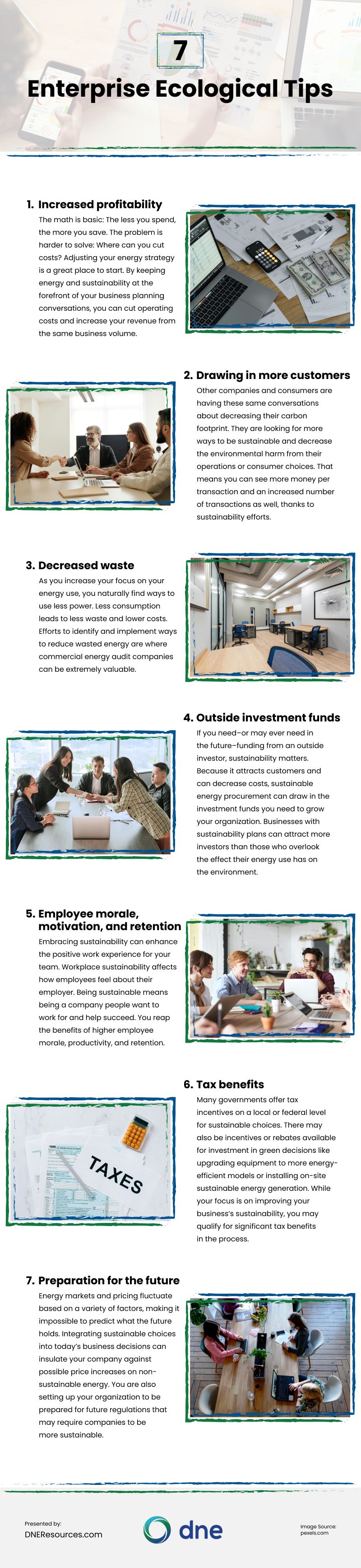 7 Enterprise Ecological Tips Infographic