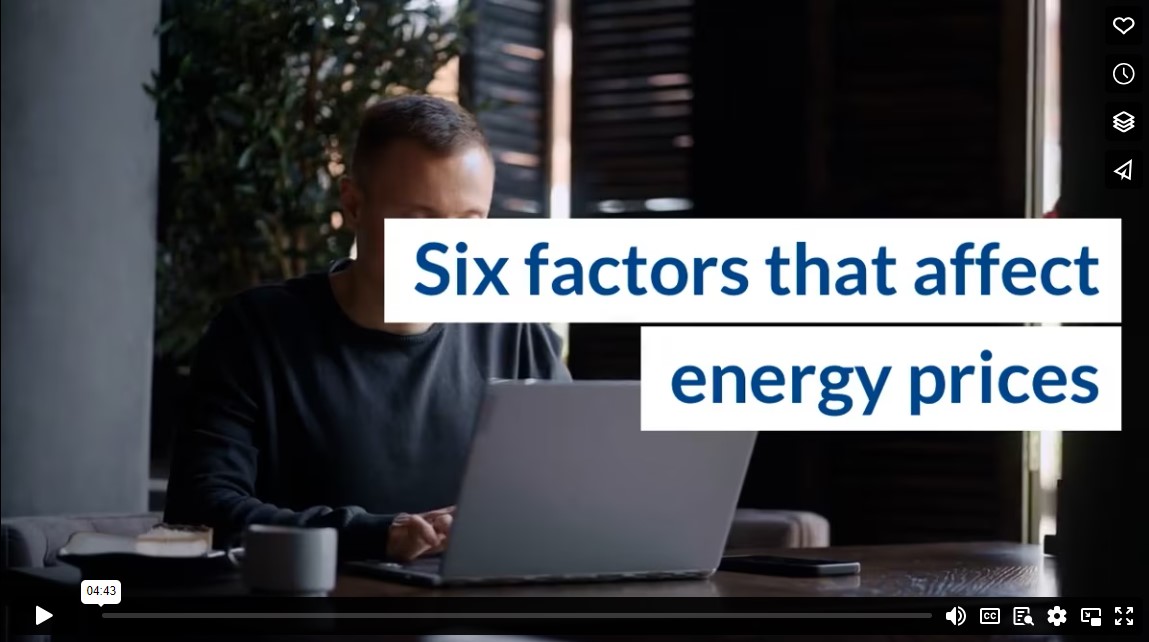 Six factors that affect energy prices